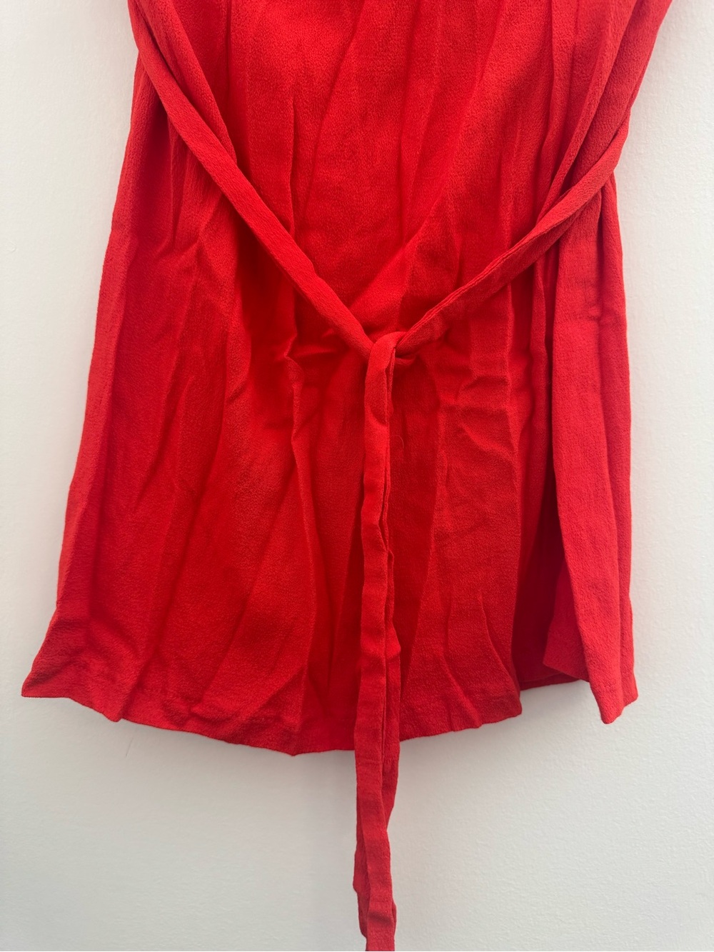 Superdown Red Button Down Front Cap Sleeve Dress - Picture 4 of 7
